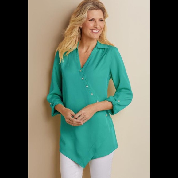 Soft Surroundings Tops - Soft surroundings Tencell asymmetrical tunic
